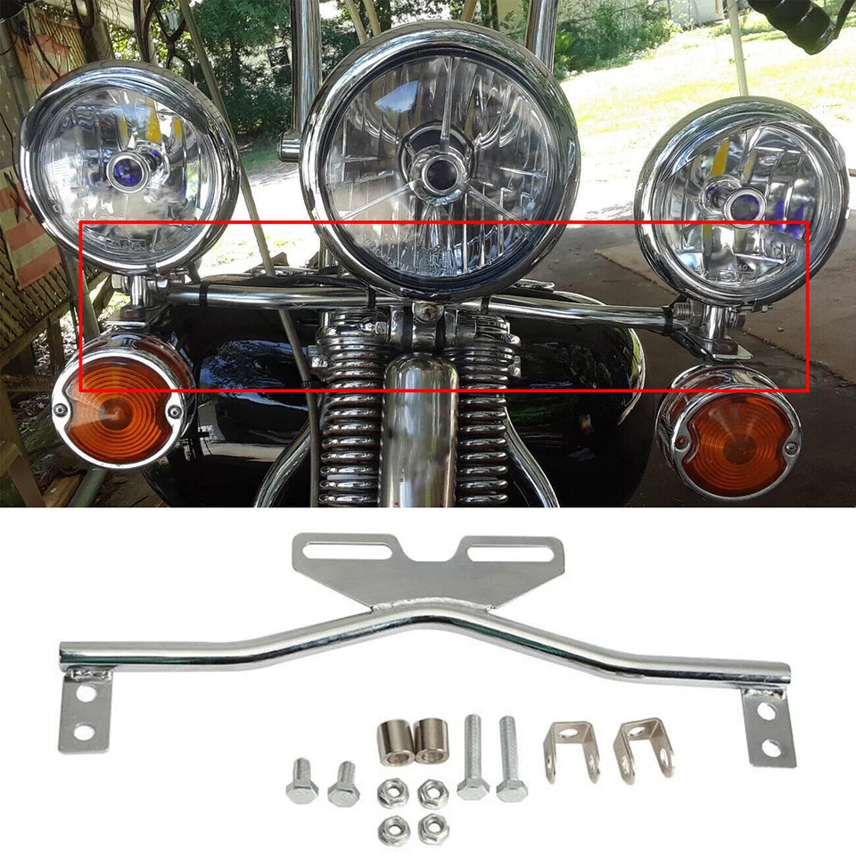 Universal Bracket For Motorcycle Passing Turn Signal Lamp Driving Fog Spot Light - Image 2 of 4