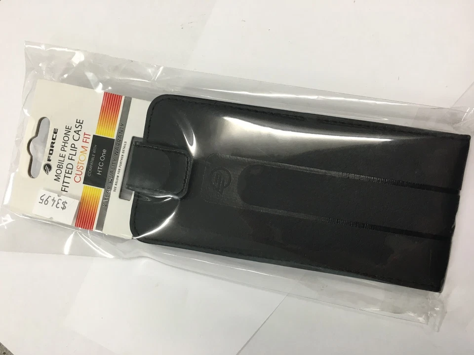 HTC ONE 4G Fitted Leather Flip Case - Black FOCL4HC406BLA Brand New in packaging - Image 2 of 4