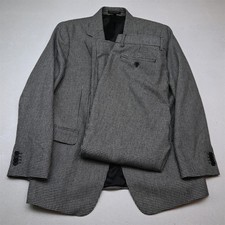 Banana Republic 44R 34x32 Houndstooth Wool Flannel Tailored Jacket Pants Suit