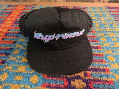 SUPREME SS16 Wrench Mesh Back Trucker Snapback Hat Cap Black New/Unworn 