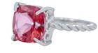 GENUINE 3.50 Cts PINK SAPPHIRE RING 10k WHITE GOLD - Free Appraisal Service -NWT — photo 2