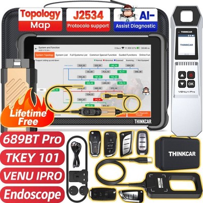 ThinkScan 689BT PRO +TKEY101+TPMS Programmer+Videoscope TOPOLOGY Map AI Scanner