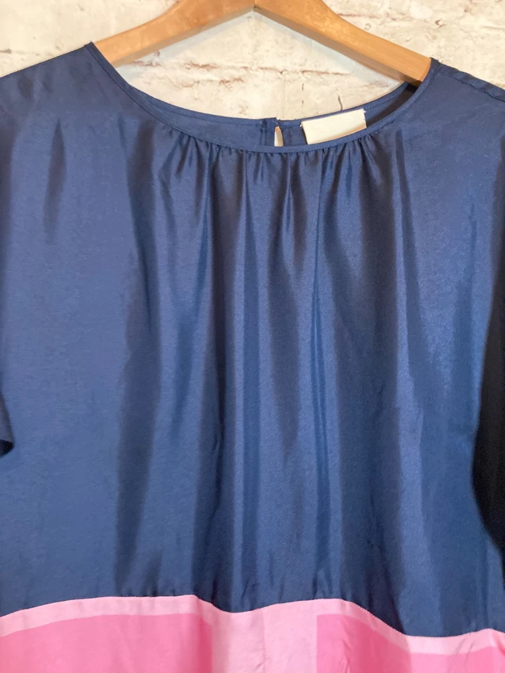 Vestido de seda Band of Outsiders para mujer 1X ligero retro cambio artístico arte para usar Foto 4 de 4