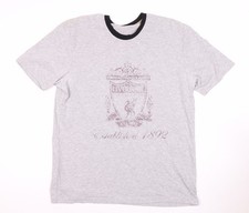 Liverpool FC Men's Grey Short Sleeve Pyjama Top L