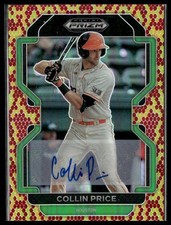 2022 Panini Prizm Draft Picks Collin Price Base Auto Snake Skin #/15