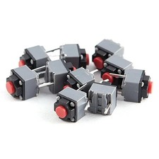 10 PCS 6x6x7.3mm Silent Touch Buttons Square Two Pin Mouse Micro Switch