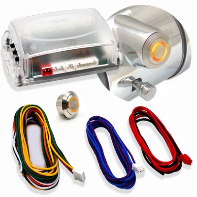 GM Key Ignition Orange Push Button Start Conversion Kit Direct Column Fit Insert