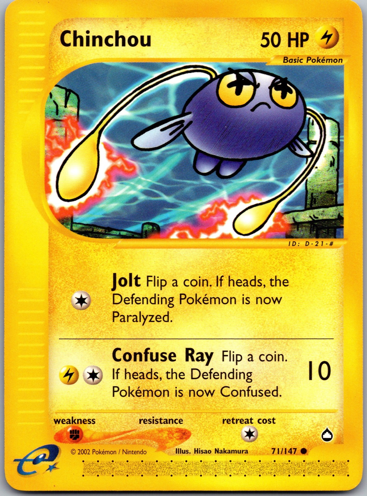 Chinchou (71) Common Aquapolis 071/147 NM