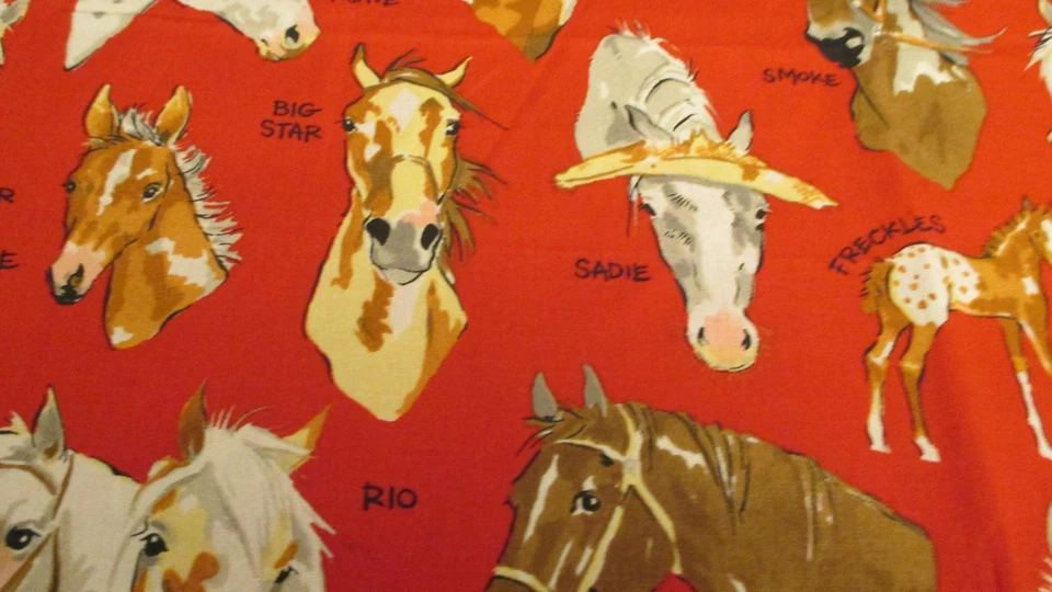 Alexander Henry Tela Establo Mates Colección 2005 Caballos Ecuestres Por POR x 42 Foto 3 de 4