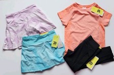NEW Girls All in Motion Active Skort Lot of 4 Size XS 4/5