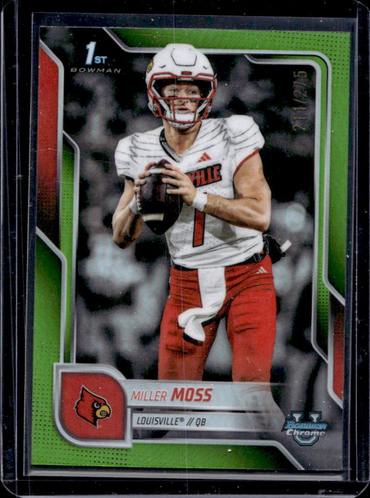 2025 Bowman Chrome U Miller Moss Lime Green Refractor 1st #211/275
