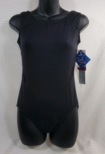 Motionwear Black Sleeveless Textured Mesh On Shoulders  Scoop Back Adult XL