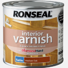 Ronseal Interior Varnish Matt Medium Oak 250ml 5010214868551