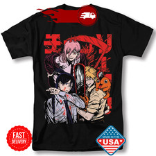 Chainsaw Man T-Shirt, CSM Denji Makima Power Pochita Anime Manga Reprint T-Shirt