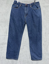 Vtg Tommy Hilfiger Jeans 90s Baggy Skater Blue Denim Pants 38x34 Actual 37.5X30