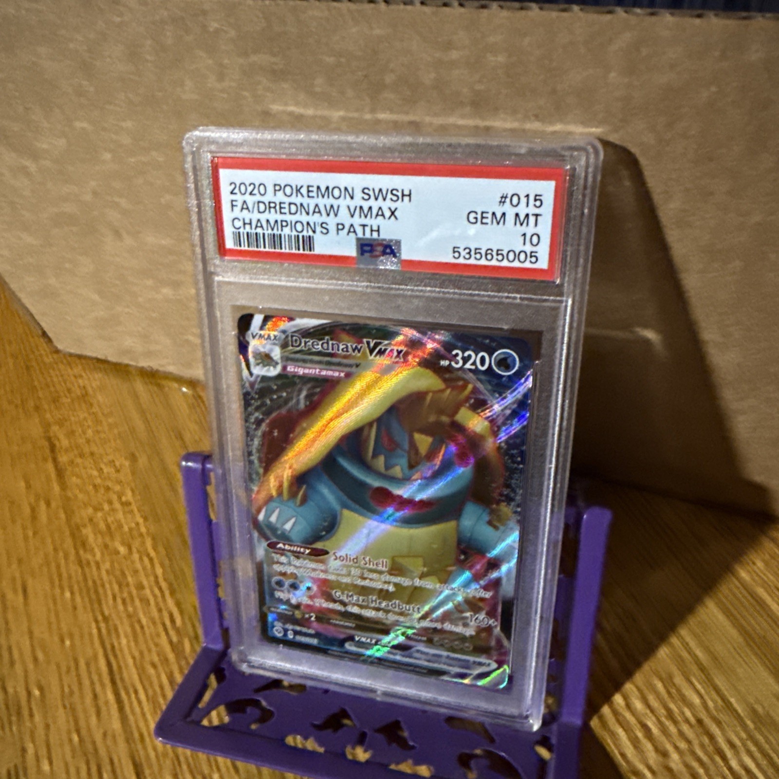 PSA 10 Drednaw VMAX 15/73 Champions Path Holo