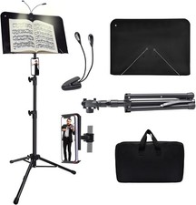 Sheet Music Stand with Light  Phone Holder 57 Music Stand for Sheet Music