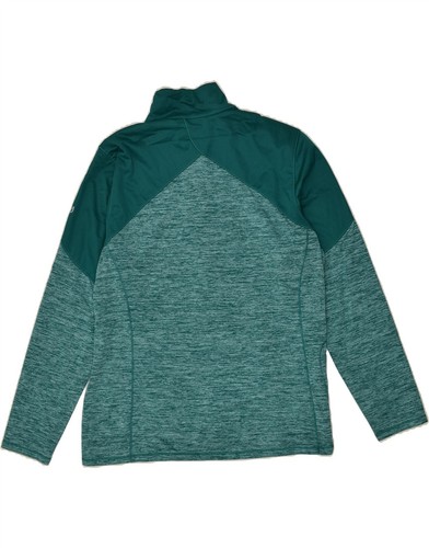 EDDIE BAUER Womens Zip Neck Pullover Tracksuit Top UK 18 XL Green Flecked AD06 - 第 2/3 張圖片