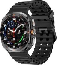 Soft Silicone Strap Band Compatible with Samsung Galaxy Watch Ultra 47mm,Black