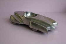 Vintage Art Deco Car Shaped Ashtray - Cast Aluminum