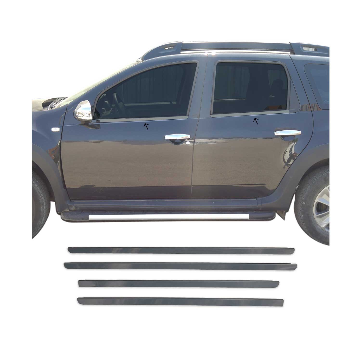 Garniture de fenêtre pour Dacia Duster 2010-2018 protégeant les joints de vitres