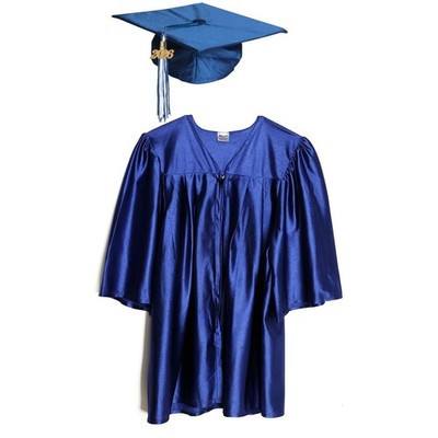 Shiny Child Graduation Cap, Gown, Tassel and 2026 Charm Set, Kindergarten Gra...