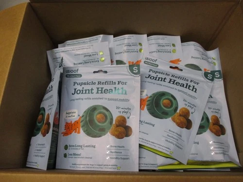 1 Case (24 Bags) Lot WOOF PB & Beef Flavor Pupsicle Refills Joint Health Dogs SM