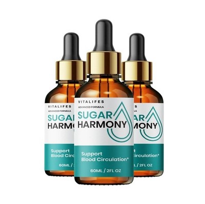 (3 Pack) Sugar Harmony Drops,Advanced Blood Health Support Formula Droppers 60ml