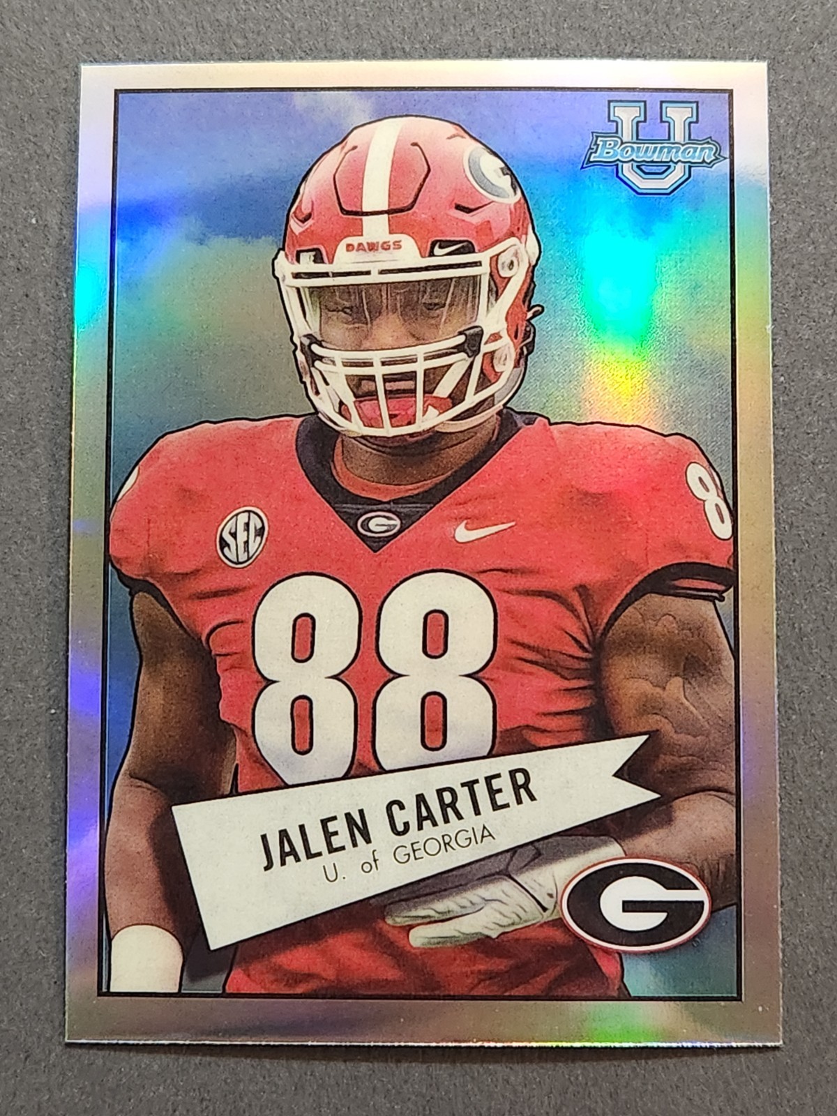 2022 Bowman University Chrome 1952 Retro #52BF-22 Jalen Carter Refractor