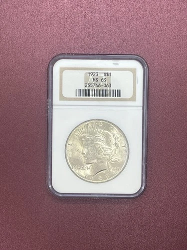 1923 P Peace Silver Dollar MS63 NGC