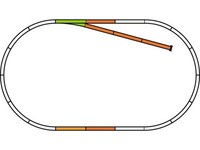 Piko 55311 A-Gleis Mit Bettung, Gleis-Set B, Spur H0