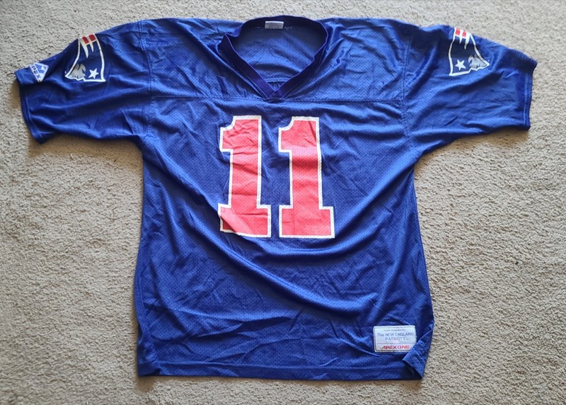 VINTAGE DREW BLEDSOE APEX ONE NEW ENGLAND PATRIOTS JERSEY L