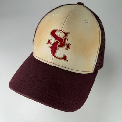 STC Logo Richardson 112 Trucker Cap Herren Verstellbar Maroon Cream Snapback