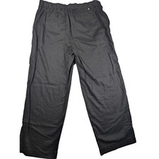 Tommy Hilfiger Wide Leg Pants Pleated Black Pull On Size 8 Casual Cruise Beach