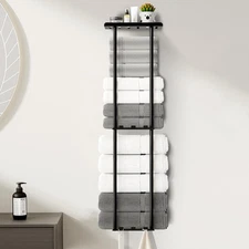 Towel Racks for Bathroom, Sturdy Metal Towel Storage, 3-Tier Large Wall Towel Ra
