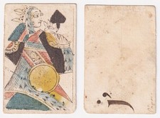 Playing Card Queen Of Spades Secondary Use France 18th