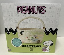 Lenox Peanuts Snoopy - Woodstock - Easter Basket- New in Box