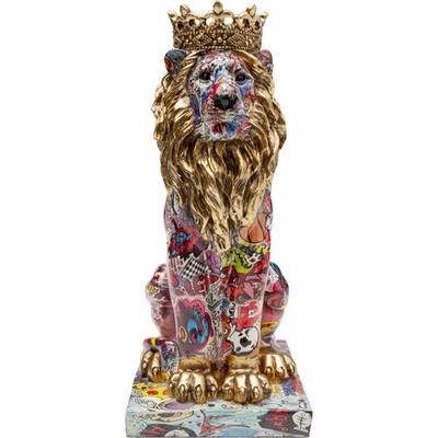 Deko Figur Deko Objekt Löwen Motiv Polyresin Figur Mehrfarbig Kare Design
