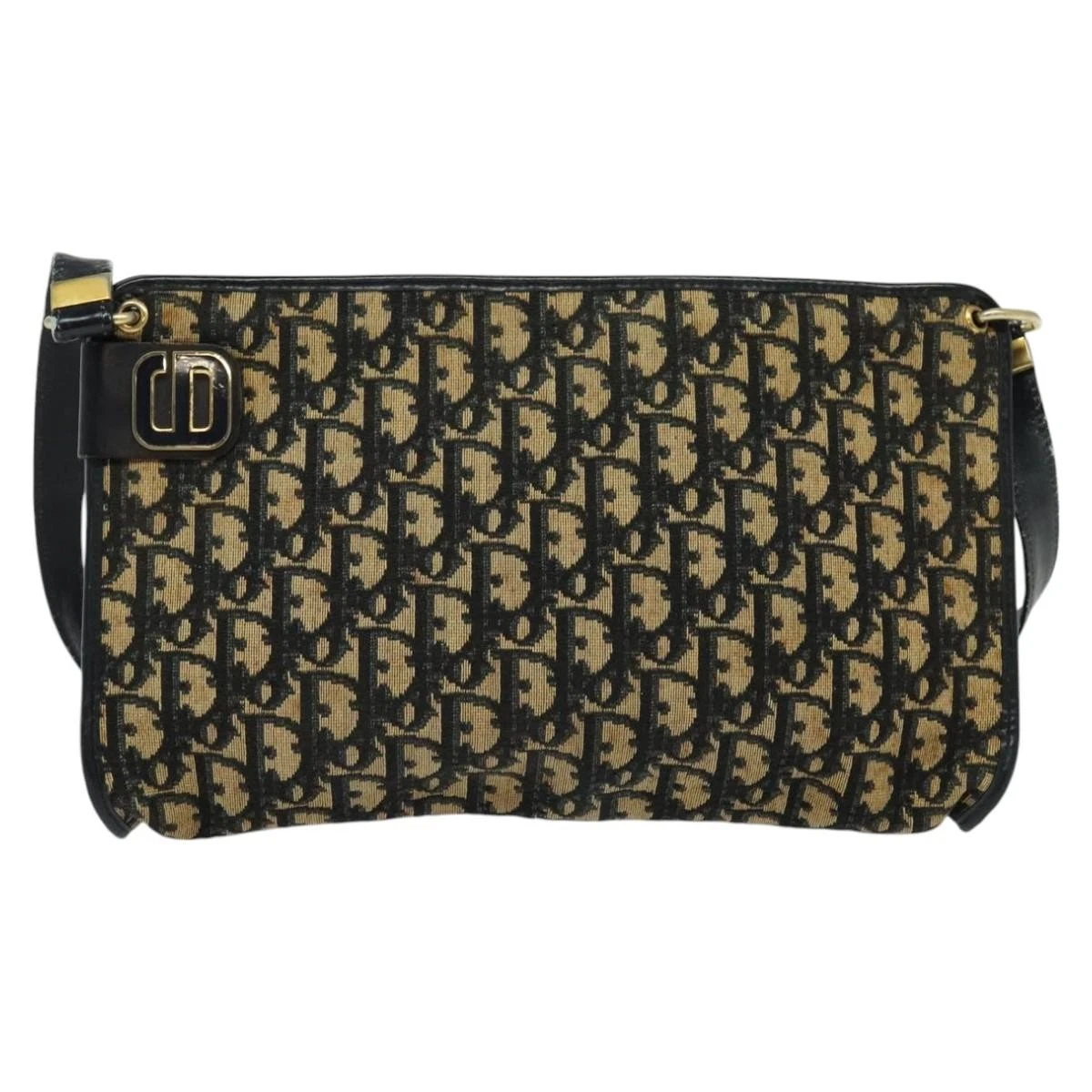 Sac bandoulière Dior en toile noire authentique