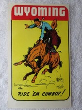 Wyoming, Ride 'Em Cowboy Window Decal, Cowboy