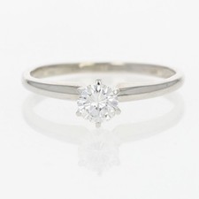 .42ct Round Cut Diamond Solitaire Engagement Ring 14k White Gold Size 8