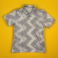 ADIDAS ULTIMATE365 ALLOVER PRINT POLO SHIRT Light Green Crystal Jade Size Large