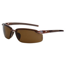 Crossfire 29117 Brown Frameless Safety Glasses with Brown Mirrored Lenses