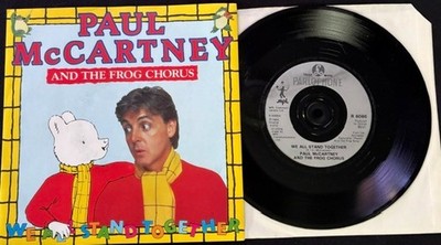 Paul McCartney-7'' We All Stand Together +p/s1984 Scarce Silver Label