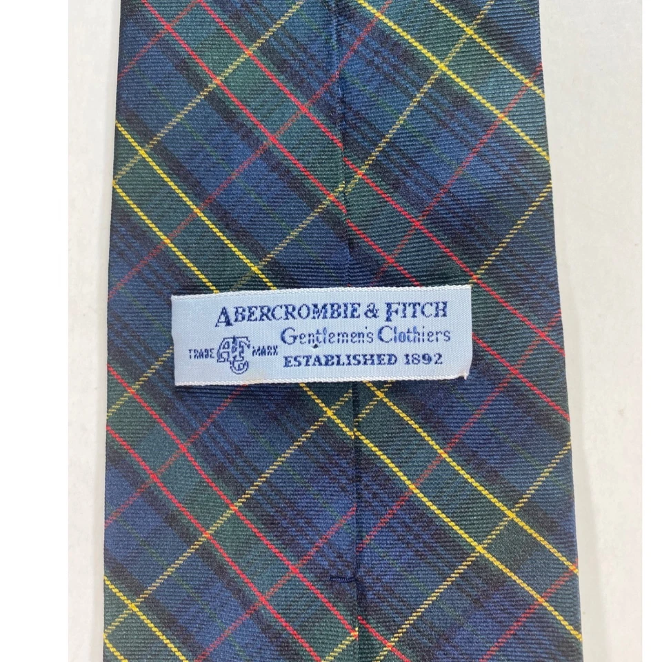 Corbata de seda a cuadros Abercrombie & Fitch ropa de hombre clásica de negocios Foto 2 de 4