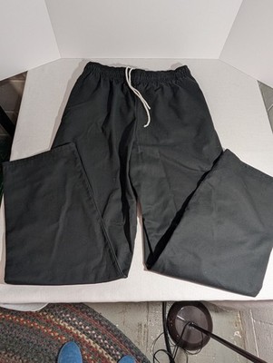 Uncommon Threads Baggy Black Pants Med/L Fit White Drawstrings Work Street wear
