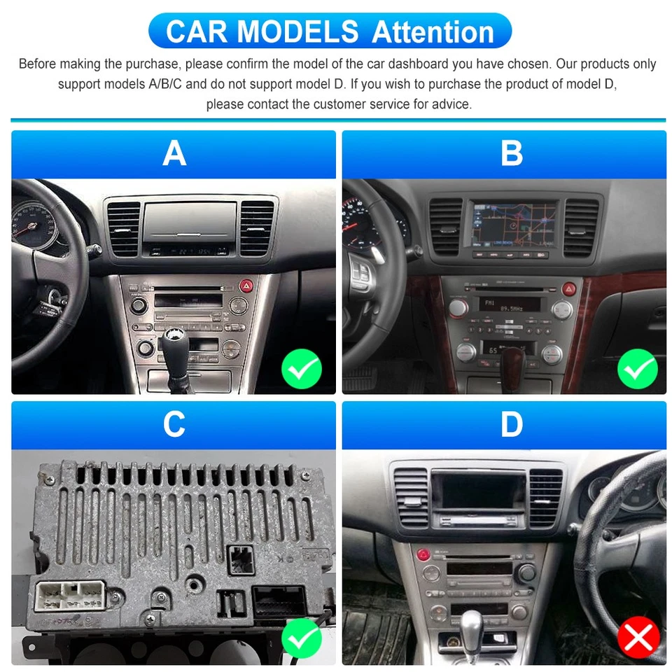 For Subaru Legacy Outback 2003-2009 Android 15 Carplay Car Radio Stereo GPS Navi Foto 2 de 4