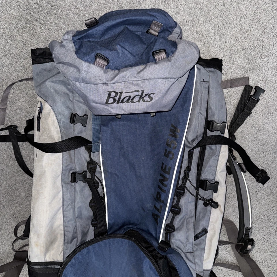 Mochila de senderismo Blacks Alpine 55 litros azul/gris  Foto 3 de 4