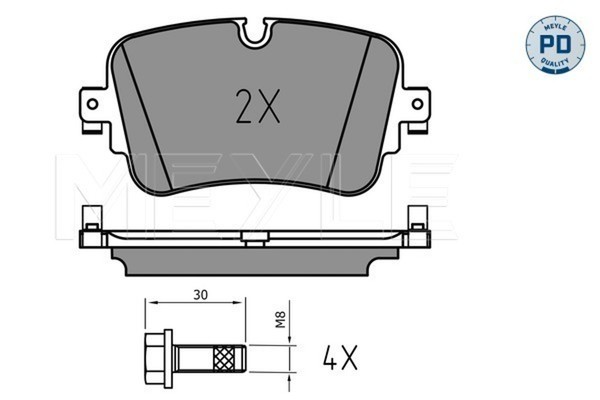 Bremsbelagsatz, Scheibenbremse MEYLE-PD: Advanced Performance A 025 223 0717/PD-image