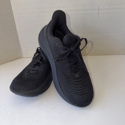 Hoka One TC 1.0 Low Triple Black 1131058-BBLC Sz US 8.5 Women Great Condition